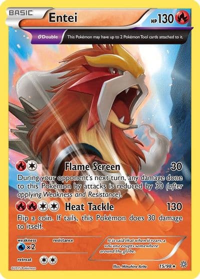 Entei (15) XY - Ancient Origins Pokemon card