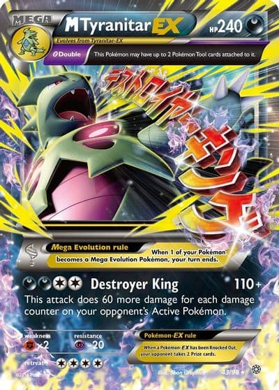 M Tyranitar EX XY - Ancient Origins Pokemon card