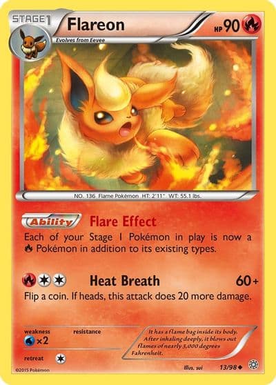 Flareon XY - Ancient Origins Pokemon card