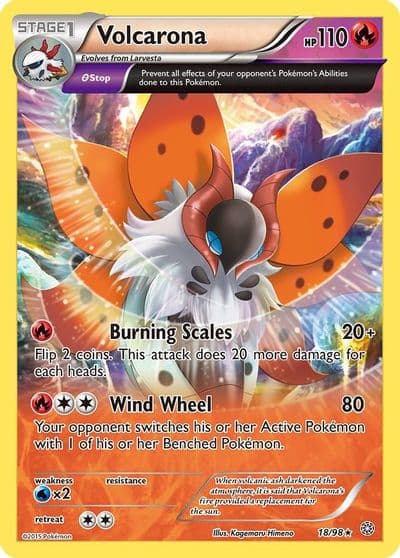 Volcarona (18) XY - Ancient Origins Pokemon card