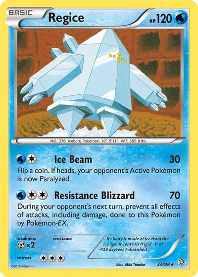 Regice XY - Ancient Origins Pokemon card