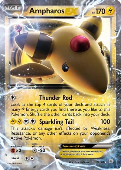 Ampharos EX XY - Ancient Origins Pokemon card