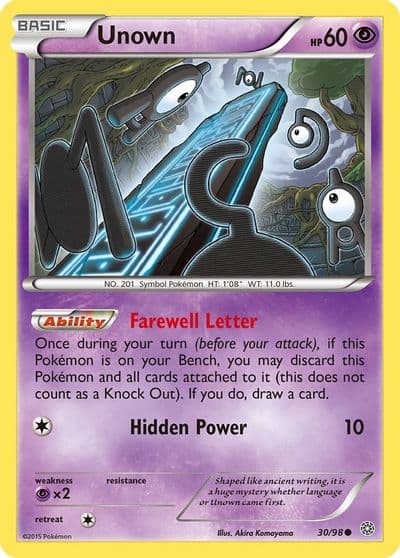Unown XY - Ancient Origins Pokemon card