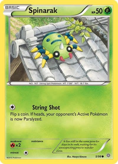 Spinarak XY - Ancient Origins Pokemon card