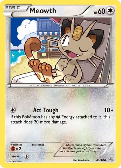 Meowth XY - Ancient Origins Pokemon card