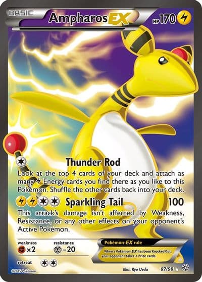 Ampharos EX (87 Full Art) XY - Ancient Origins Pokemon card
