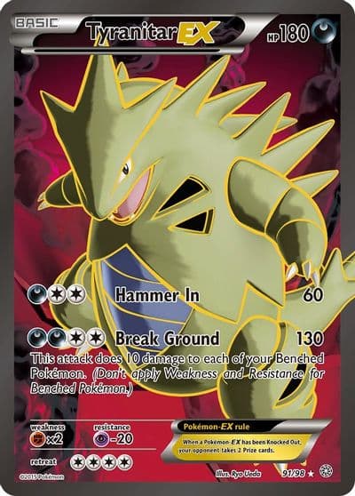 Tyranitar EX (91 Full Art) XY - Ancient Origins Pokemon card