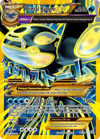 Primal Kyogre EX (Shiny Full Art) XY - Ancient Origins Pokemon card