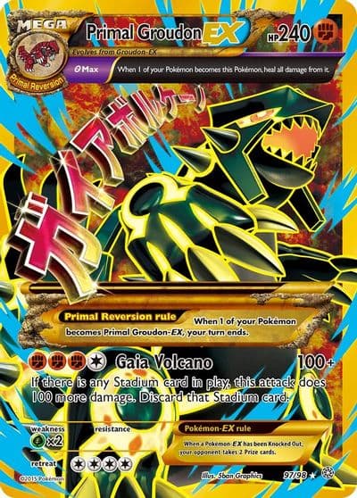 Primal Groudon EX (Shiny Full Art) XY - Ancient Origins Pokemon card