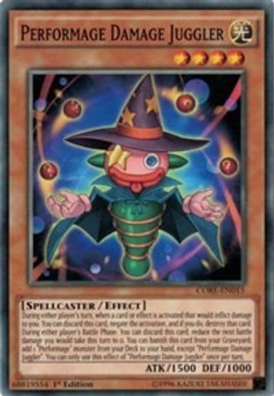 Performage Damage Juggler Clash of Rebellions Yu-Gi-Oh! card