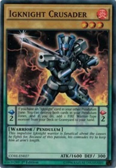 Igknight Crusader Clash of Rebellions Yu-Gi-Oh! card