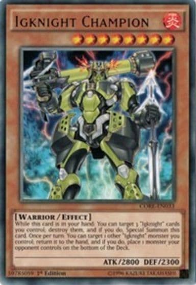 Igknight Champion Clash of Rebellions Yu-Gi-Oh! card