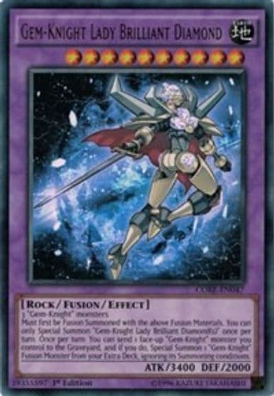 Gem Knight Lady Brilliant Diamond Clash of Rebellions Yu-Gi-Oh! card
