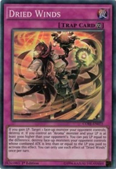 Dried Winds Clash of Rebellions Yu-Gi-Oh! card