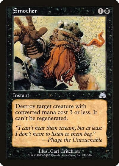 Smother Onslaught Magic card