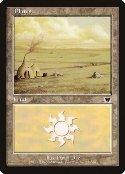 Plains 334 Onslaught Magic card