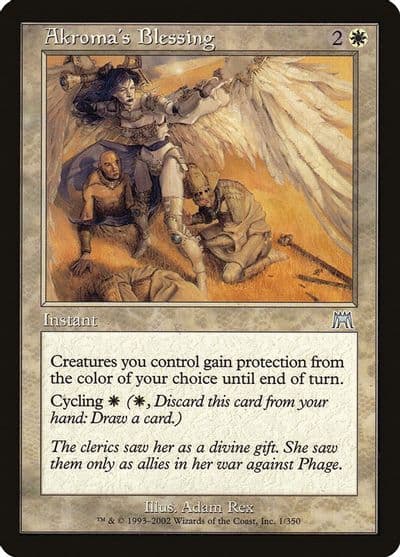 Akromas Blessing Onslaught Magic card