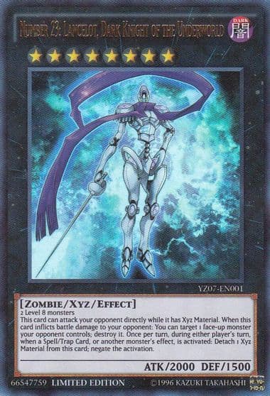 Number 23 Lancelot Dark Knight of the Underworld Yu-Gi-Oh! ZEXAL Manga Promotional Cards Yu-Gi-Oh! card