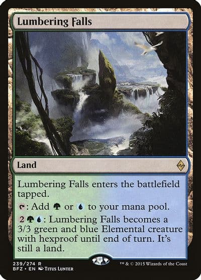 Lumbering Falls Battle for Zendikar Magic card