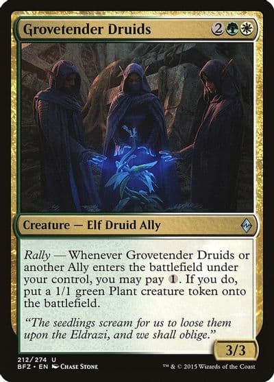 Grovetender Druids Battle for Zendikar Magic card