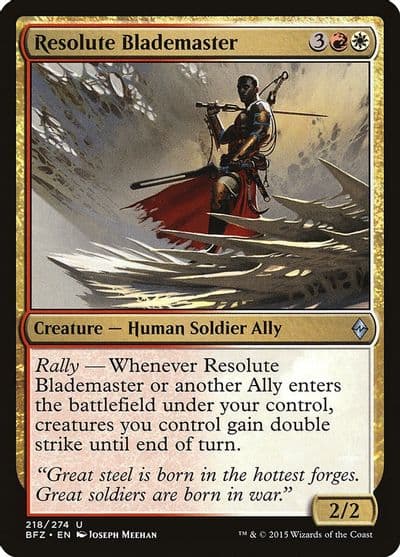 Resolute Blademaster Battle for Zendikar Magic card