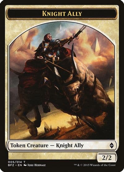 Knight Ally Token Battle for Zendikar Magic card