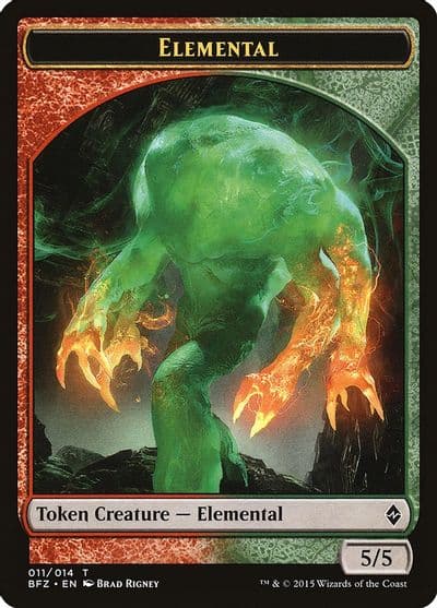 Elemental Token 011 Battle for Zendikar Magic card