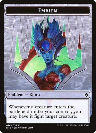 Emblem Kiora Master of the Depths Battle for Zendikar Magic card