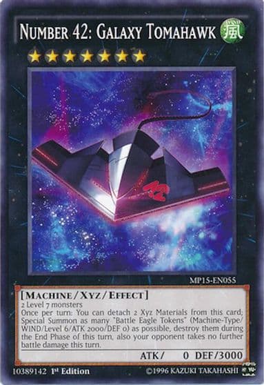 Number 42 Galaxy Tomahawk 2015 Mega-Tins Mega Pack Yu-Gi-Oh! card