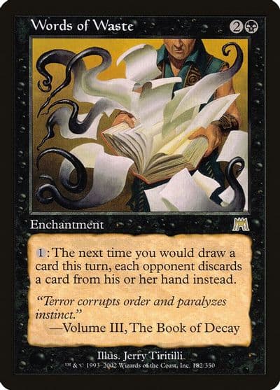 Words of Waste Onslaught Magic card