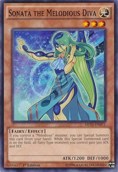 Sonata the Melodious Diva 2015 Mega-Tins Mega Pack Yu-Gi-Oh! card