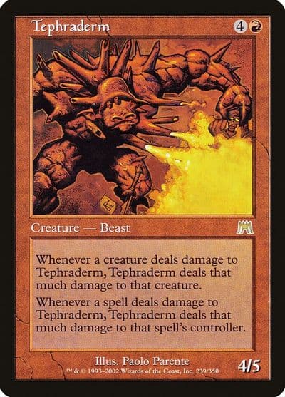 Tephraderm Onslaught Magic card