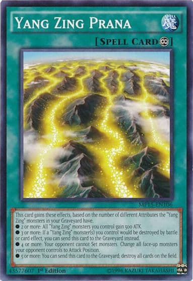 Yang Zing Prana 2015 Mega-Tins Mega Pack Yu-Gi-Oh! card