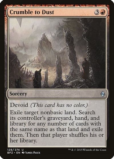 Crumble to Dust Battle for Zendikar Magic card