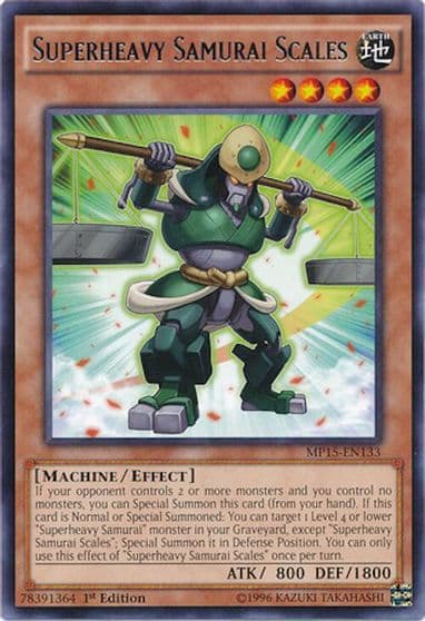 Superheavy Samurai Scales 2015 Mega-Tins Mega Pack Yu-Gi-Oh! card