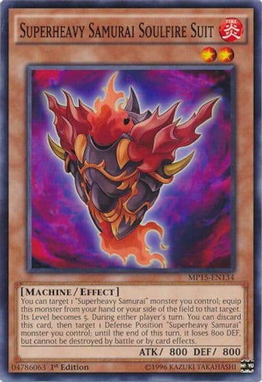 Superheavy Samurai Soulfire Suit 2015 Mega-Tins Mega Pack Yu-Gi-Oh! card