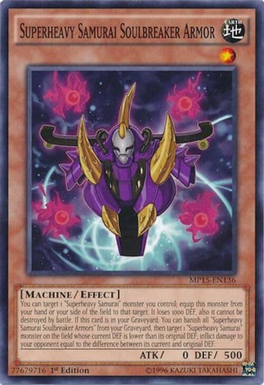 Superheavy Samurai Soulbreaker Armor 2015 Mega-Tins Mega Pack Yu-Gi-Oh! card