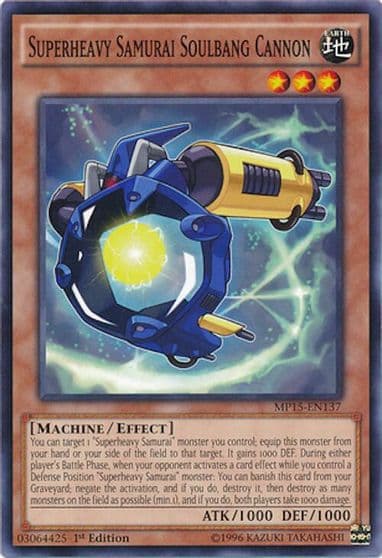 Superheavy Samurai Soulbang Cannon 2015 Mega-Tins Mega Pack Yu-Gi-Oh! card