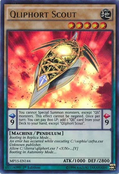 Qliphort Scout 2015 Mega-Tins Mega Pack Yu-Gi-Oh! card