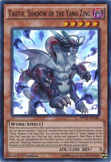 Taotie Shadow of the Yang Zing 2015 Mega-Tins Mega Pack Yu-Gi-Oh! card