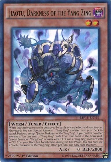 Jiaotu Darkness of the Yang Zing 2015 Mega-Tins Mega Pack Yu-Gi-Oh! card