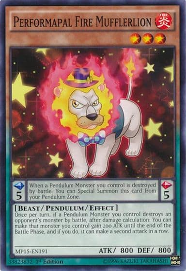 Performapal Fire Mufflerlion 2015 Mega-Tins Mega Pack Yu-Gi-Oh! card