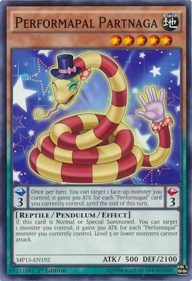 Performapal Partnaga 2015 Mega-Tins Mega Pack Yu-Gi-Oh! card