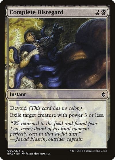 Complete Disregard Battle for Zendikar Magic card