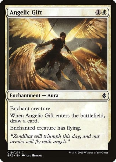 Angelic Gift Battle for Zendikar Magic card