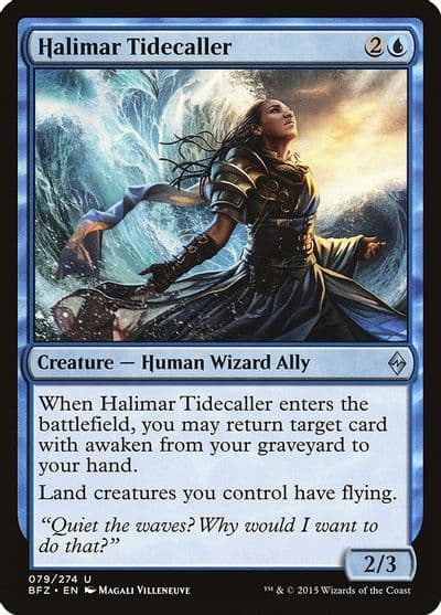 Halimar Tidecaller Battle for Zendikar Magic card
