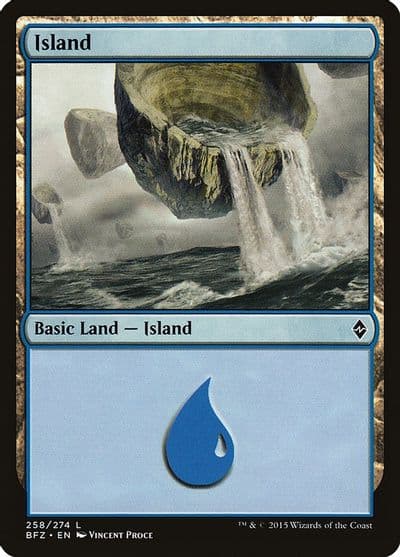 Island 258 Battle for Zendikar Magic card