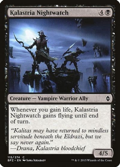 Kalastria Nightwatch Battle for Zendikar Magic card