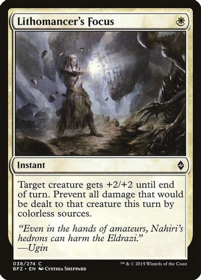 Lithomancers Focus Battle for Zendikar Magic card