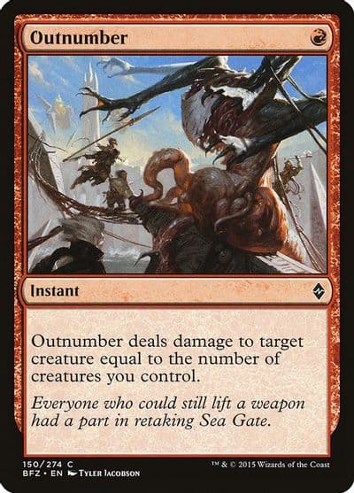 Outnumber Battle for Zendikar Magic card